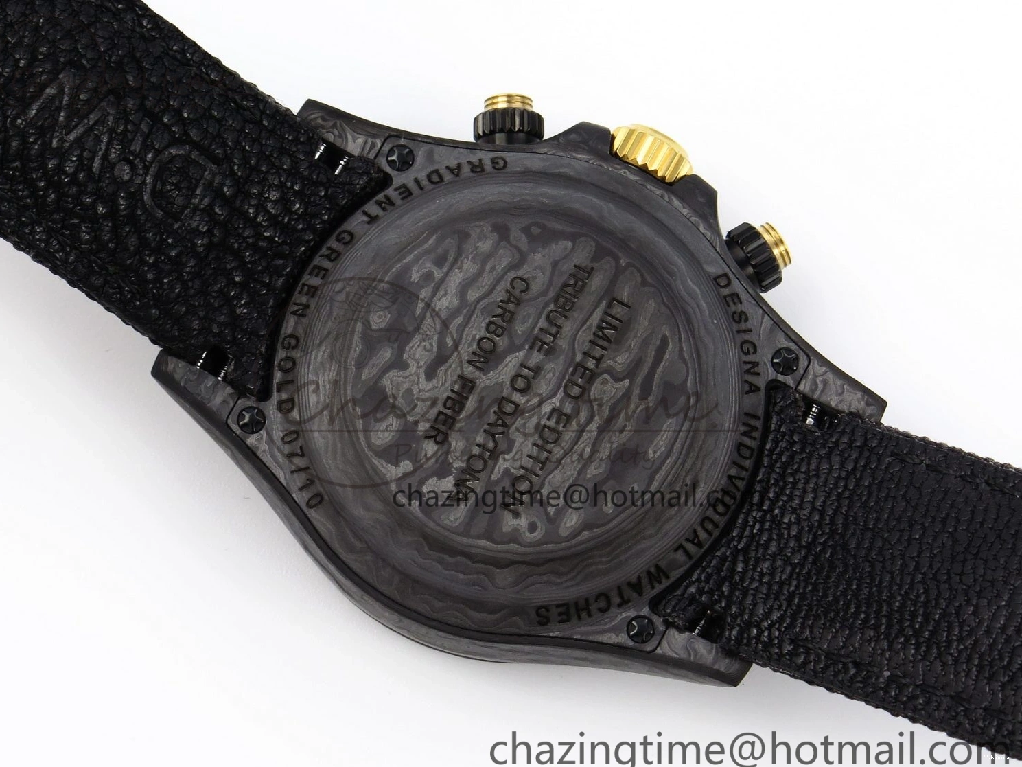 Carbon on YG Green DIWF Daytona A7750 Strap Nylon and Edition DIW Black Case Dial Bezel 0926
